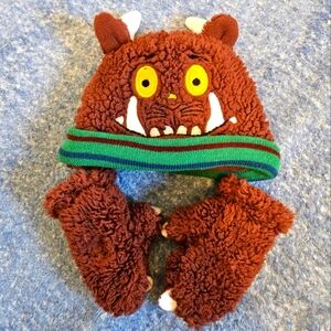 The Gruffalo sherpa winter hat a claw mittens set size 1-2 years